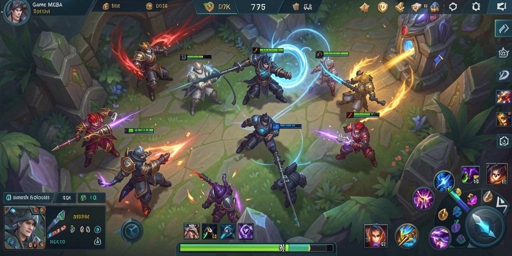 Tampilan gameplay seru dengan berbagai karakter dalam 797K.