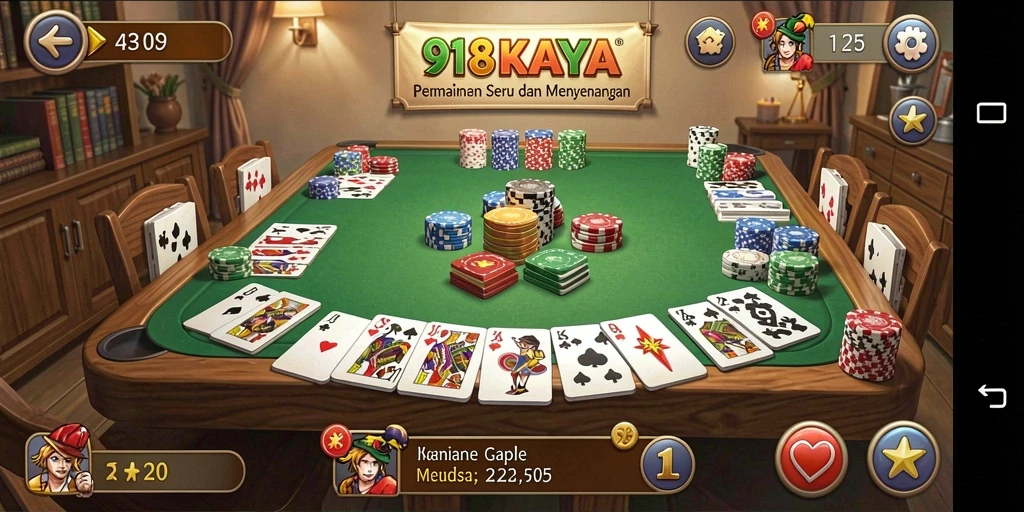 Tampilan gameplay Gaple yang menarik dan interaktif.