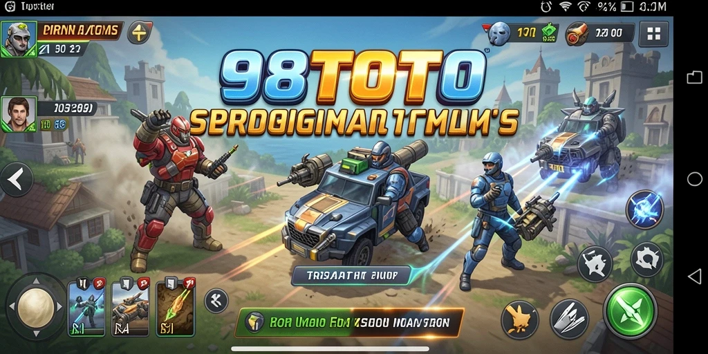 Screenshot gameplay <strong>98TOTO</strong> dengan strategi dan pertempuran yang intens.