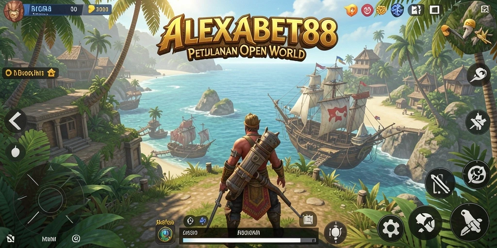 Screenshot ALEXABET88 menunjukkan dunia Open World yang luas dan detail.