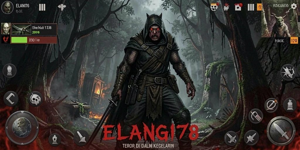 Tampilan gameplay menyeramkan dari ELANG178 yang mencekam.