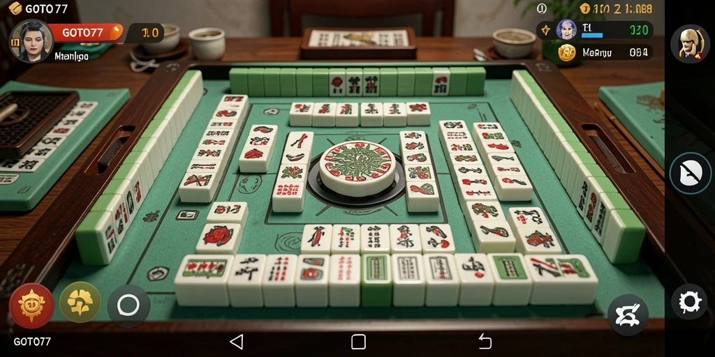 Screenshot GOTO77 menampilkan gameplay Mahjong yang seru.