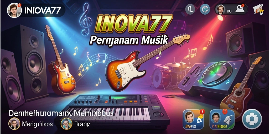 Tampilan gameplay INOVA77 yang menarik saat memainkan lagu musik.