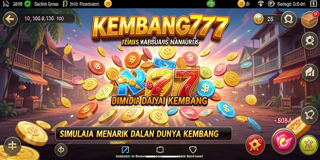 Gameplay KEMBANG777 dengan desain taman yang indah dan interaksi dinamis.