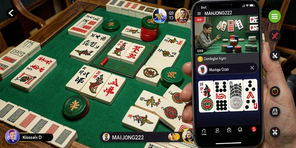 Tampilan gameplay MAHJONG222 yang seru dan interaktif.