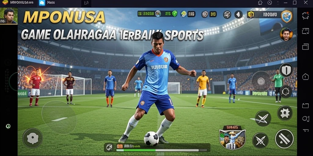 Tampilan gameplay seru dalam MPONUSA yang penuh aksi olahraga.