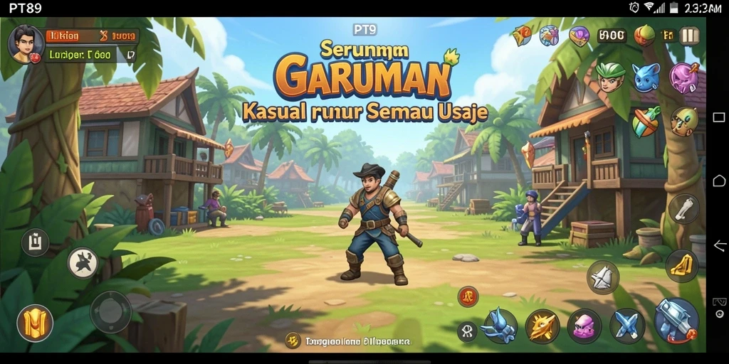 Tampilan gameplay PT89 yang penuh warna dan seru.
