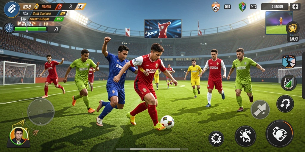 Gameplay RDI88 menampilkan aksi seru olahraga kompetitif.