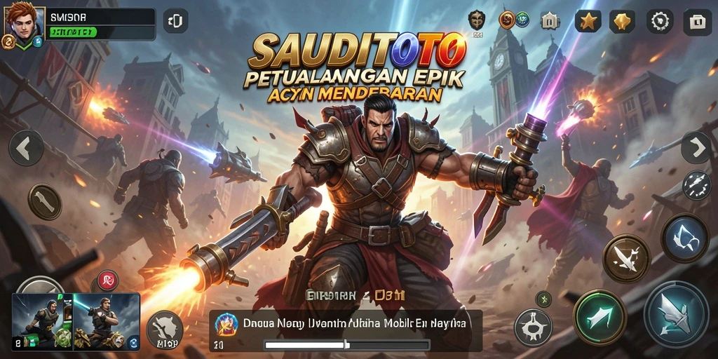 Tampilan gameplay mendebarkan dari SAUDITOTO yang menampilkan aksi seru.
