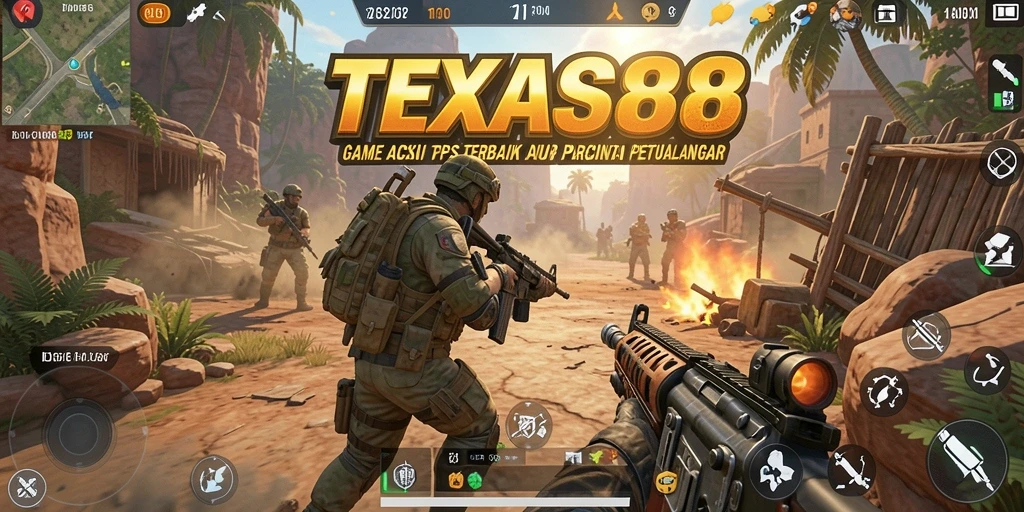 Tampilan aksi seru dalam gameplay <strong>TEXAS88</strong> yang menegangkan.