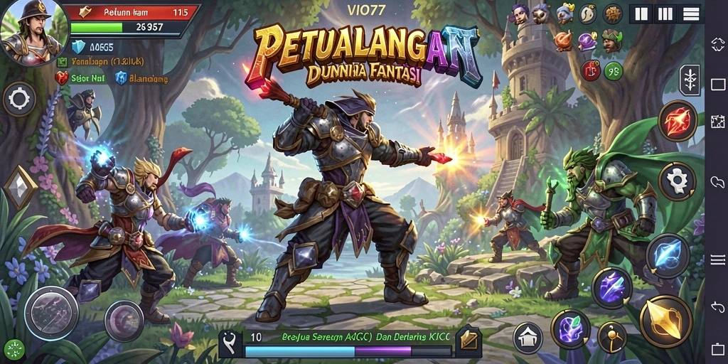 Tangkapan layar VIO77 menampilkan aksi bertarung yang seru dalam permainan ARPG.